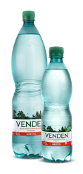 Carbonated natural mineral water in PET